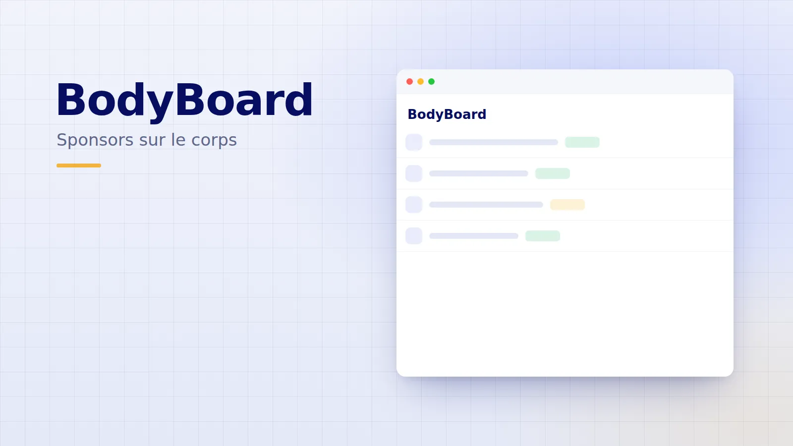 Illustration du projet — BodyBoard