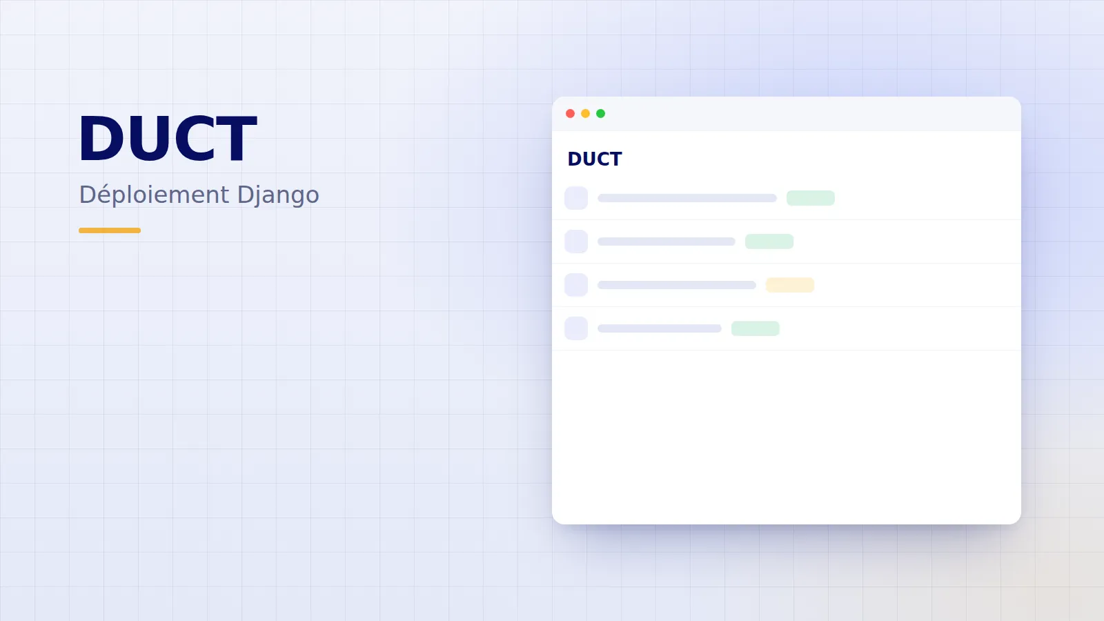 Illustration du projet — DUCT