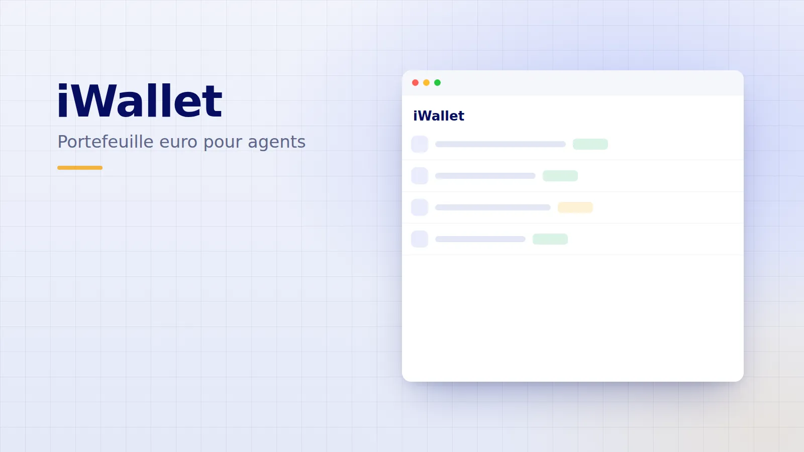 Illustration du projet — iWallet